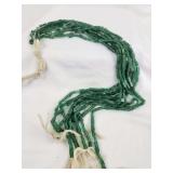 Malachite Tube Beads String, 15'  [x10]