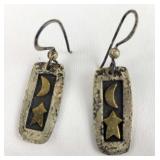Sterling Moon & Star Drop Earrings by Farfetch