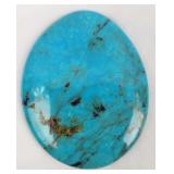 Blue Turquoise Egg Shape Stone, 2.5' x 1.75'