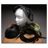Fascinator Hats, 1940s & 1950s, (4)
