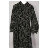 Late Victorian Flocked Silk Velvet Coat