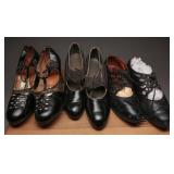 1920s-30s Black Leather T-Strap Heels (3)