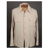 1940s to 50s Donegal Beige Rayon Men
