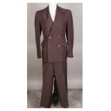 1930s Chocolate Brown Chalk Stripe Men