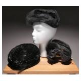 1950s Lot of 3 Hats Designer Labels