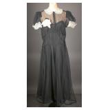 1930s Sheer Overdress and Rayon Taffeta Slip Set