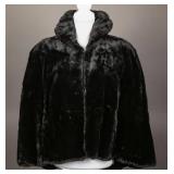 1930s Dyed Black Seal Fur Cape by Dortenbachs