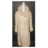 1960s Tapestry Coat w/ Mink Collar & Cuffs