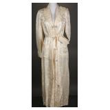 1940s Chinese Silk Damask Lounge Robe