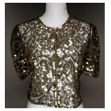 Shimmering Rare 1930s Art Deco Silk Net Jacket