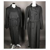 Pair of Womenï¿½s Black Trench Coats Size XL