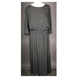 1910-20s Silk Hand Beaded Tabbard Style Dress