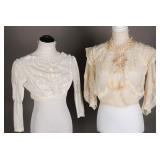 1910s Edwardian Lace and Cotton Blouses