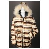 1960s 1970s Hooded Hand-Dyed Rex Rabbit