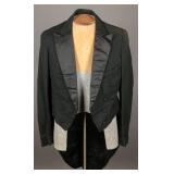Rare 1920s Black Wool Tuxedo Tails Suit