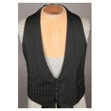 Larger Size 1920s Silk Patterned Tuxedo Vest