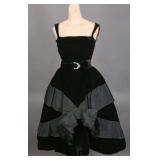 50s Silk Velvet Suzy Perette Couturier Dress