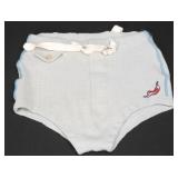 1930s Light Blue Wool Jantzen Swim Trunks