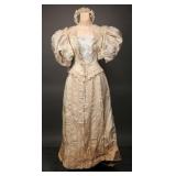 Gilded Age-Victorian Silk Wedding Gown