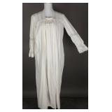 Edwardian Era Cotton and Hand-Crocheted Nightgown