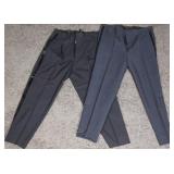 1950s Famous Makers Blue Tuxedo Pants, Lot of 2