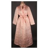Like New 1980s Pink Quilted Satin Robe Size M