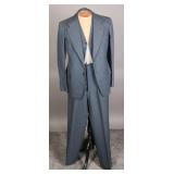 1930s Steel Blue Art Deco Era Suit (3 Piece)ï¿½