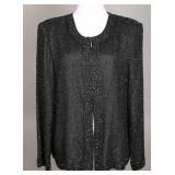 1980s Black Beaded Jacket by Lawrence Kezar