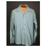 1950s Pendleton Pale Blue Virgin Wool Shirt