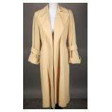 1940s Butter Colored Wool Full-Length Coat