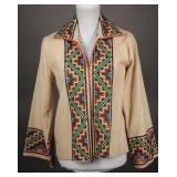 1950s Handmade Mexican Wool Embroidered Jacket