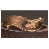 Hand-Hammered Metal Cuff Bracelet