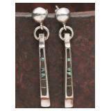 Sterling & Stone Dangle Earrings, 5.04g