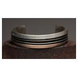 Sterling Navajo Bracelet 37.59g by Tom Hawk