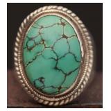 Navajo Sterling Turquoise Ring 13.06g