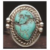 Navajo Sterling Turquoise Ring, 11.5 g