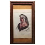 Petalesharoo Pawnee Brave Hand-Colored Lithograph