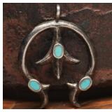 Sterling Naja Pendant Turquoise, 5.20g