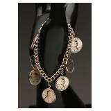 Coin Charm Bracelet with Lincoln Pennies
