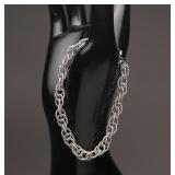 Sterling Silver Chain Link Bracelet, 19.13g