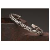 Sterling Silver Braided Bracelet, 35.01g