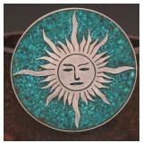 Sterling Sun Motif Pin, 24.06g