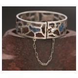 .925 Silver Lapis Lazuli Bracelet, 43.45g
