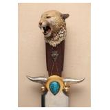 Navajo Mountain Lion Knife with Plaque