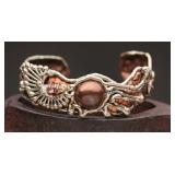 Mixed Metal Sunburst Cuff Bracelet