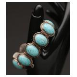 Sterling Turquoise Bracelet, 51.36g