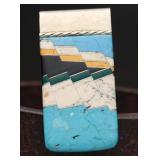 Inlay Money Clip with Gemstones