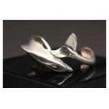 Sterling Silver Dolphin Cuff, 39.12g