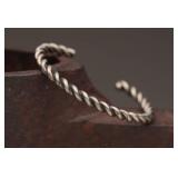 Silver Twisted Rope Cuff