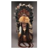 Lakota Warrior Wall Hanging With Feathers